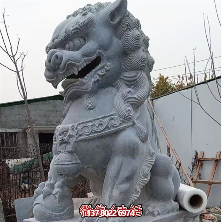 豪華庭院大型獅子雕塑，招財進寶，鎮宅門口裝飾
