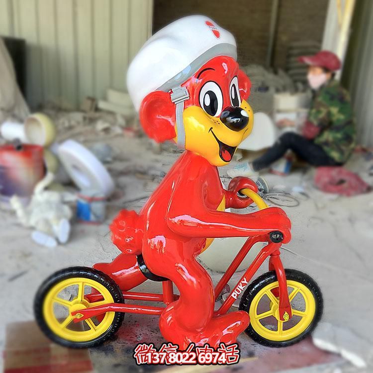 玻璃鋼卡通老鼠雕塑擺件，專為幼兒園設計