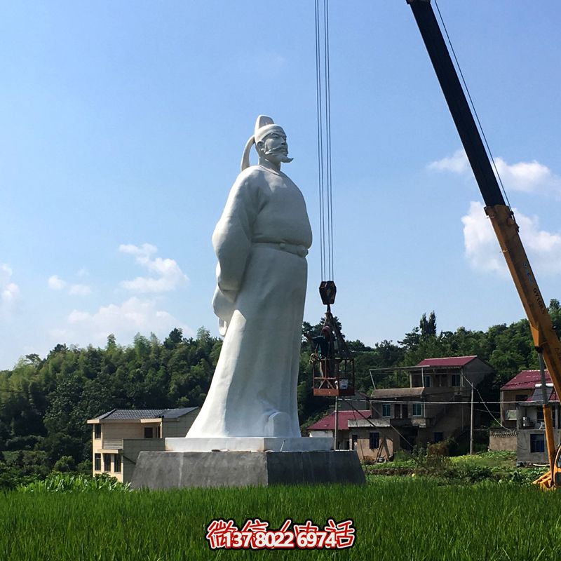李白漢白玉雕塑，賞詩(shī)仙魅力，游覽大型景區(qū)公園