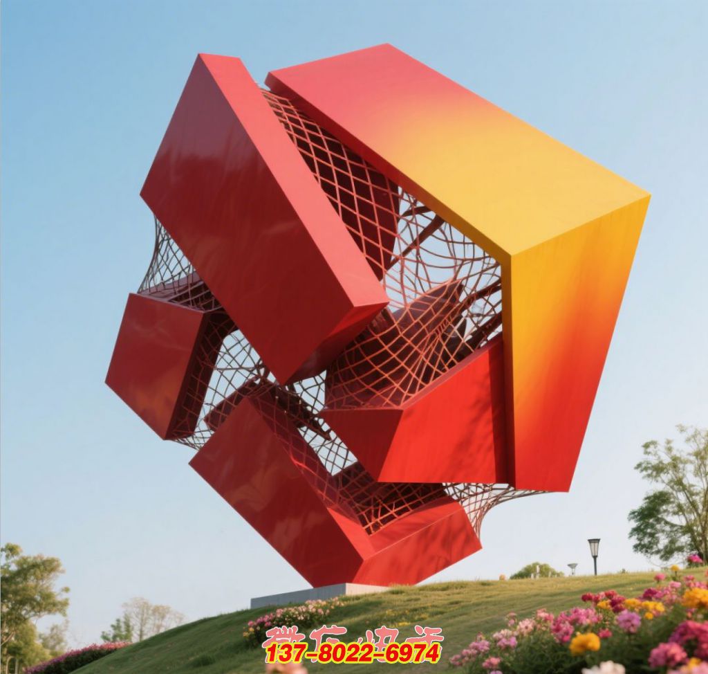 律動(dòng)空間 —— 不銹鋼紅韻戶(hù)外景觀(guān)雕塑